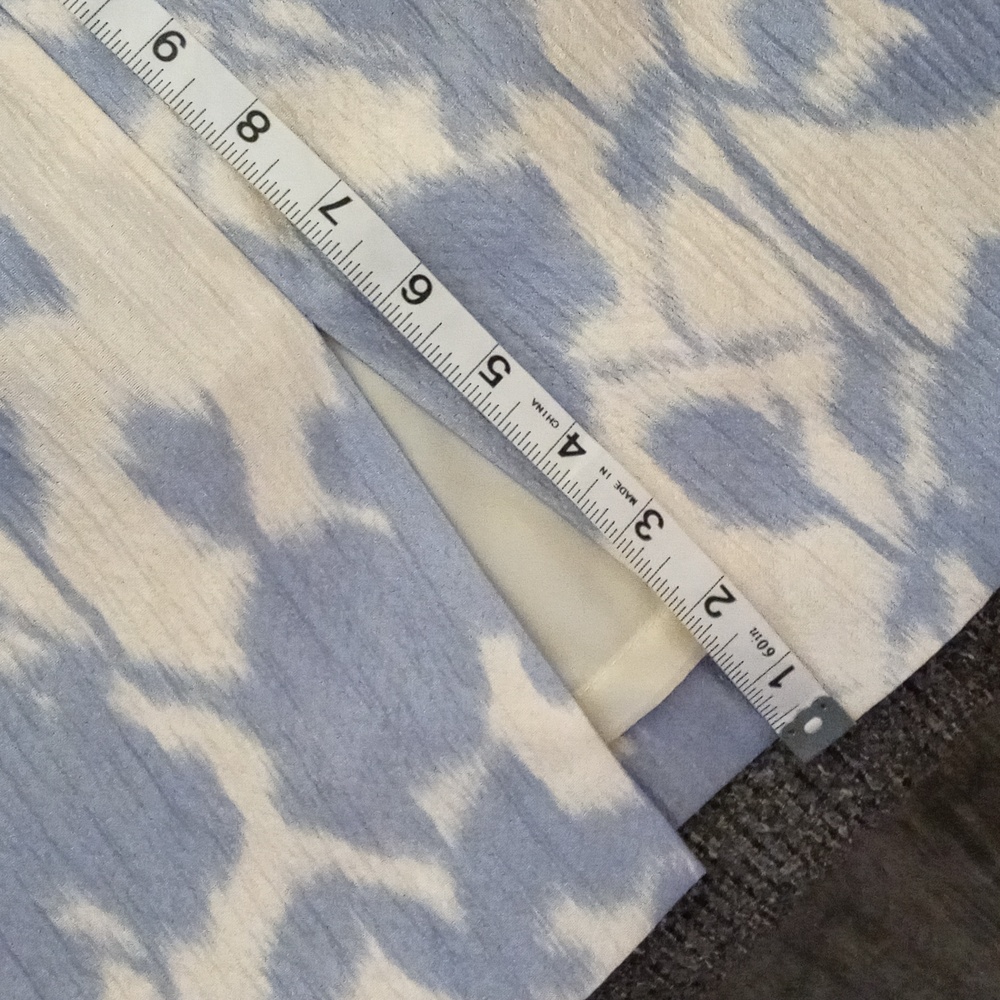🆕️ 💙Escada💙 - "Ravu" Blue/Cream Floral Silk/Cotton Pencil Skirt - Picture 13 of 13